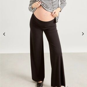 Hatch - Ultimate Before, During & After Perfect Pant - Black Crop Flare Pants -S